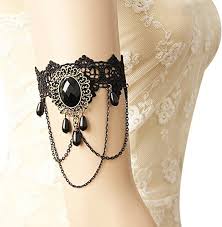 Amazon Com Arm Chain Aniwom Gothic Black Lace Arm Cuff Bracelet Arm Chain Arm Choker Upper Armband Upper Ar Black Lace Choker Lace Bracelet Fashion Bracelets