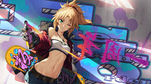 Yellow Haired Anime Character Fate Series Fate Apocrypha Anime Girls Saber Of Red Mordred Fate Apocrypha Graffiti Anime Characters Anime Fate Anime Series