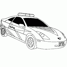 Coche De Policia Para Colorear