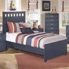 Includes platform, headboard and rails. Ashley Leo Wood Twin Panel Bed In Blue Walmart Com Walmart Com