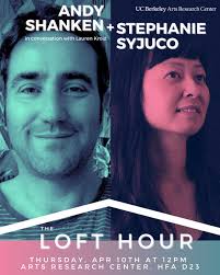 Join ARC for our final Loft Hour of the academic year featuring Andy  Shanken + Stephanie Syjuco in conversation with Lauren Kroiz! 🗓 Thursday,  April 10th 2025 ⏰ 12-1pm 📍 Arts Research
