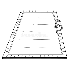 Rectangle swimming pool with colorful lifebuoys. Vector Of Swimming Pool Stock Vector Illustration Of Drawing 120330267