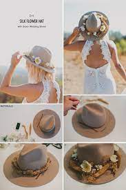 How To Make A Flower Hat For A Boho Wedding Boho Bride Accessories Wedding Hats Boho Wedding Accessories