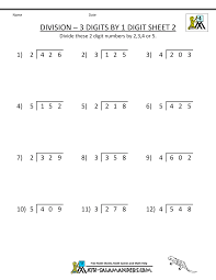 4th grade long division worksheets
