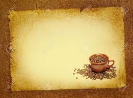 Find the perfect coffee background stock photos and editorial news pictures from getty images. Coffee Background With Coffee Beans And Brown Cup Cup Of Coffee On Retro Style Vintage Poster Spotted Textured Blank Wallpaper For Decorate Coffee Or Coffee Shop Stock Photo Picture And Royalty
