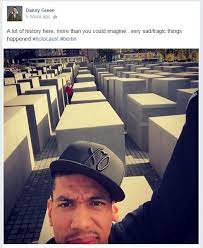 Danny green of the san antonio spurs is apologizing for taking a selfie at the holocaust memorial in berlin and posting it on instagram with a caption th. Spurs Guard Danny Green Apologizes For Insensitive Caption On Selfie At Berlin Holocaust Memorial For The Win