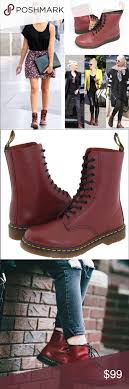 Cherry red is signature dr. Dr Martens Newton Cherry Red Leather Ankle Boots Brand New In Box These Unisex Dr Martens Can Be For Men Or Women Have Been Seen Leather Ankle Boots Red
