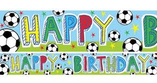 Harvey, karen 11.01.2018 schminkspaß für jungen vom fußballfan bis zum ritter ist alles dabei. 3 Happy Birthday Fussball Banner 1m Party Ch