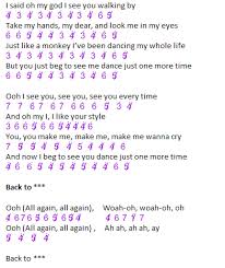 Lirik lagu dan not angka dalan liyane. Piano Notes Dance Monkey Tones And I Notasi Pianika