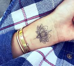 Red flower tattoo on wrist. 150 Lotus Flower Tattoo Designs With Meanings 2021 Small Simple Ideas