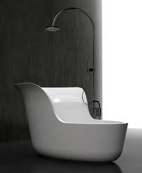 While a separate tub and shower combo may be the centerpiece of your new bathroom, there are many other supporting elements that bring it all together. Small Soaking Tub Shower Combo By Marmorin