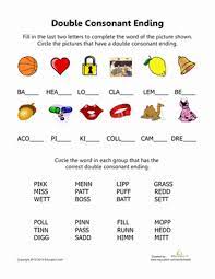 If the stress is on the first syllable, don't double the consonant. Double Final Consonants Worksheet Education Com