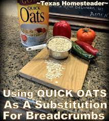 Chopped nuts and seeds nuts like blitz almonds, sesame seeds and hazelnuts can be put in the food processor to make a great substitute for panko bread crumbs. Oat Substitute For Breadcrumbs Texas Homesteader