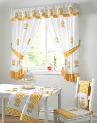Adorable Design Of The Kitchen Curtains Ideas With White And Yellow Curtain Ideas Kitchen Curtain Designs Kitchen Curtains And Valances Kitchen Window Curtains