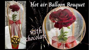 Check spelling or type a new query. Diy Hot Air Balloon Bouquet How To Make Valentine S Balloon Bouquet Rose Flower In A Balloon Youtube