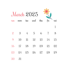 March 2025 English Typographic Calender Template Vector, March 2025, March 2025  Calendar, Calendar PNG and Vector with Transparent Background for Free  Download
