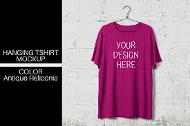 Download Hanging T Shirt Mock Up Antique Heliconia Png 426816 Mockups Design Bundles Denah Rumah