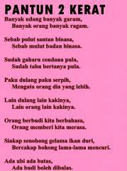 Pantun Dua Kerat Foreign Language Flashcards Cram Com