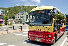 Kawaguchiko Station Fujikyu Retro And Sightseeing Bus And Map Kawaguchiko Net