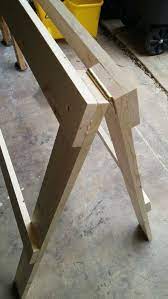 Folding Sawhorses Simple And Handy 6 Steps With Pictures Instructables Folding Sawhorse Wood Shop Projects Diy Wood Projects