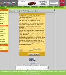Subject Verb Agreement Quiz 2181 Courtesy Of Softschools Com Subject Verb Agreement Subject And Verb Plurals