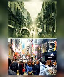 1927年 2019年平行時空92年中環德忌笠街今得己立街 右邊為fong s 攝影室香港中環皇后大道中30號娛樂行西邊 起接自戲院里 十字通過威靈頓街 入蘭桂坊 之後向東成曲尺形 出雲咸街 到中環下亞厘畢道2號的藝穗會止 一些人誤會德己 vintage photographs hong kong
