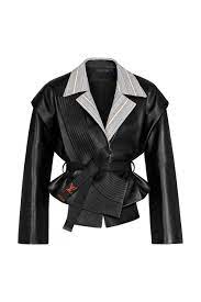Belted Leather Jacket Via Louis Vuitton Leather Jacket Leather Jackets Women Designer Outfits Woman