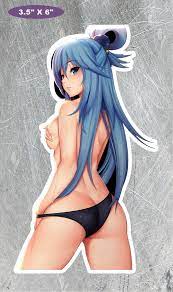 Aqua KonoSuba Hentai Decal. UV Laminated 6H X 3.5W | eBay