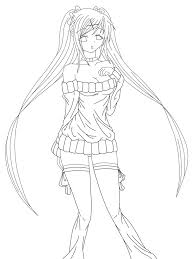 Please choose images in following list of free hatsune miku coloring sheet to download and color them online or at home for free. Chibi Hatsune Miku Coloring Pages Novocom Top