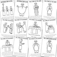 All of the coloring pages shown on this site are free. Catholic Mass Actions Priests Posters And Coloring Pages Ccd Tpt