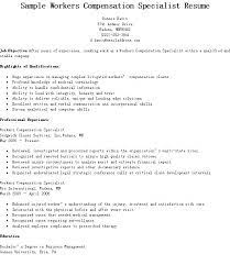 Sample Workers Compensation Specialist Resume Resume Sample Resume Resume Examples