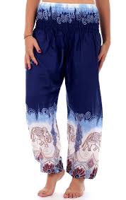 Midnight Purple Festive Elephant Harem Pants Harem Pants Elephant Pants Thai Harem Pants