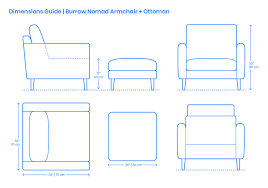 burrow nomad armchair ottoman furniture design sketches living room sets furniture office furniture design