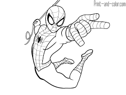 Download & print ➤spiderman coloring sheets for your child to nurture his/her coloring creative skills. Spider Man Coloring Pages Print And Color Com Coloring Home