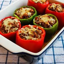 Stuffed Peppers With Italian Sausage And Ground Beef Video Kalyn S Kitchen Recipe Stuffed Peppers Recipes South Beach Diet Recipes
