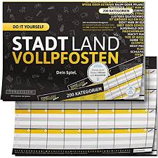 Vorlagen für stadt, land, fluss zum ausdrucken kostenlosen vorlagen für das gesellschaftsspiel mit verschiedenen varianten und zusätzlichen kategorien ladet euch die hier. Denkriesen Stadt Land Vollpfosten Do It Yourself Edition Reisespiel Familienspiel Wichtelgeschenk Partyspiel Stadt Land Fluss Spielblock Amazon De Spielzeug
