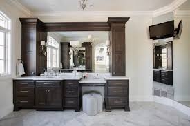Check spelling or type a new query. Traditional Master Bath With Dark Stained Cabinets Crystal Cabinets