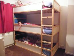With slatted side panels and a subtle curve to the headboard and footboards, the american white finish solid pine wooden bunk bed has plenty of character, setting it apart from. Space Saving Kids Triple Decker Beds Ikea Hackers