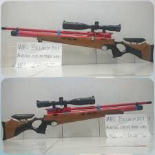 Tabung dural od 38 laras od 14 alur 12 panjang 65 serobong 19,mano bawah tarikan sedlever,cancel kokang triger air arms,maxpres aman 2800psi akurasi 45 m rapat popor kayu waru. Mb Sport Senapan Pcp