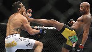 (anderson silva throws a flying knee against michael bisping, a very controversial fight). Remembering Anderson Silva S Front Kick On Vitor Belfort 10 Years Later Bjpenn Com