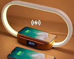 Immagine di Bedside Lamp with USB Port and Wireless Charging for Nightstand on Amazon