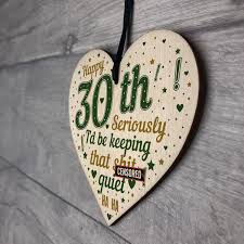 Best birthday gift ideas for your female best friend's 30th birthday. 30th Birthday Gifts Best Friend Brother Wood Heart 30th Birthday