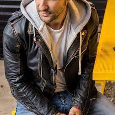 Chaqueta De Cuello Alto De Cuero De La Patrulla Callejera Para Hombre Wearmw Com Stand Collar Jackets Collar Jackets Men Street
