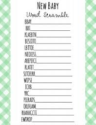 Creative virtual baby shower game ideas; Free Printable Baby Shower Games