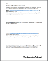 Freedom Of Speech A Lesson On Understanding The Protections And Limits Of The First Amendment The New York Times