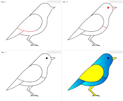 Bird Drawing For Kids Easy Step By Step How To Draw A Bird Step By Step Easy With Pictures Bird Drawing For Kids Bird Drawings Drawing Birds Easy