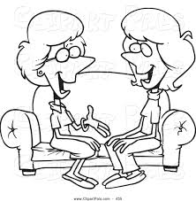 Black girls coloring pages are a fun way for kids of all ages to develop creativity, focus, motor skills and color recognition. Pal Clipart Of A Black And White Coloring Page Outline Design Of Two Talkative Women Sitting On A Sofa By Toonaday 435