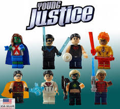 Young Justice Lego Compatible Minifigure Lot Of 8 Building Block Toy Figures Custom Set Young Justice Lego Photo Lego Photography