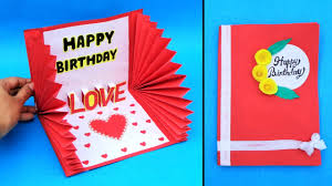 Free for commercial use high.birthday card images. Beautiful Birthday Card Idea Handmade Greetings Card For Loved Ones Diy Birthday Pop Up Card Youtube