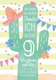 Lustige Einladungskarte Zur Fiesta Zum Geburtstag Mit Kaktus Und Mexico Hut K Geburtstagseinladungen Einladungskarten Kindergeburtstag Einladung Geburtstag